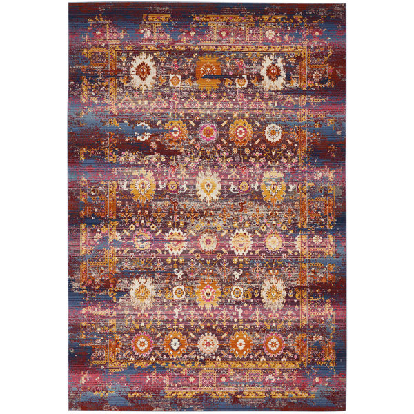 World Menagerie Holsworthy Red/Brown Rug & Reviews Wayfair.co.uk